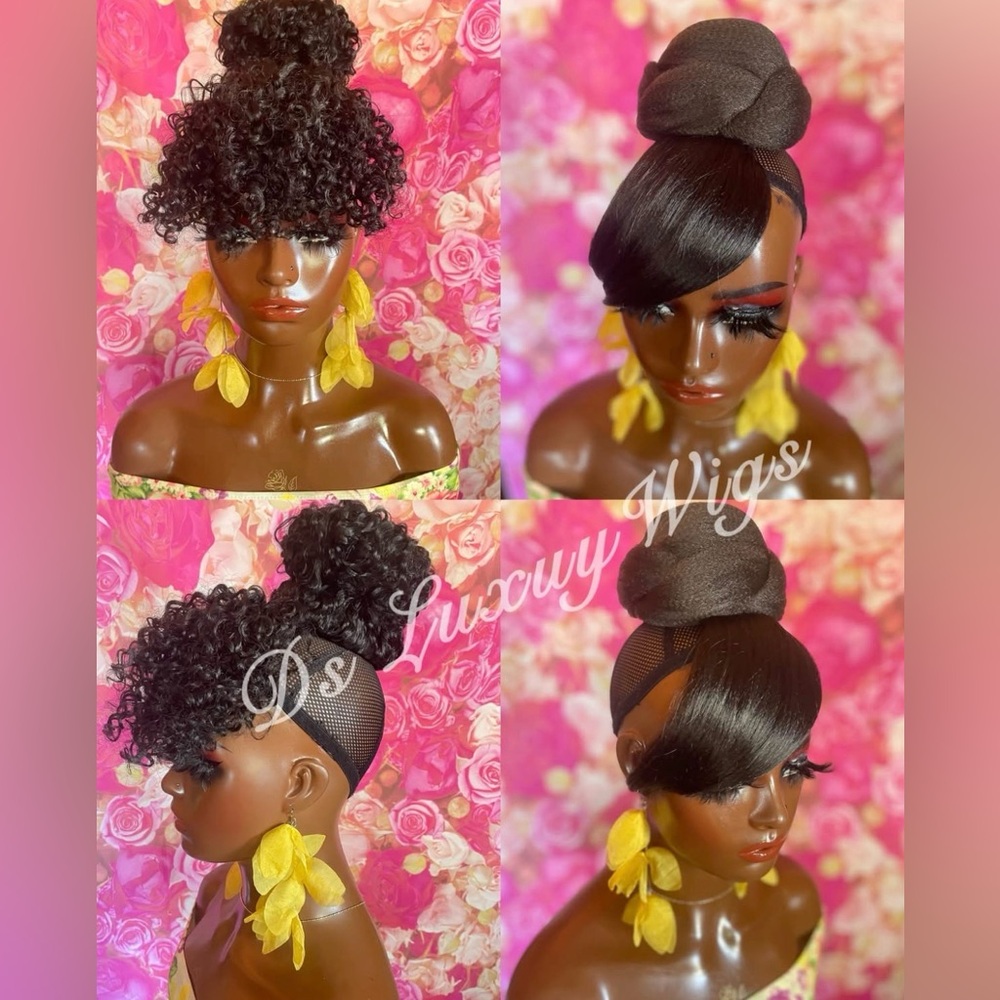 Bundle -2 Ponytail Bun & Bang Hairpieces